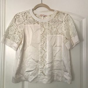 Rebecca Taylor White Lace Top